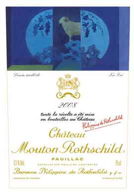   Xu Lei 徐累 - Dessin inédit pour l'étiquette du Château Mouton Rothschild 2008